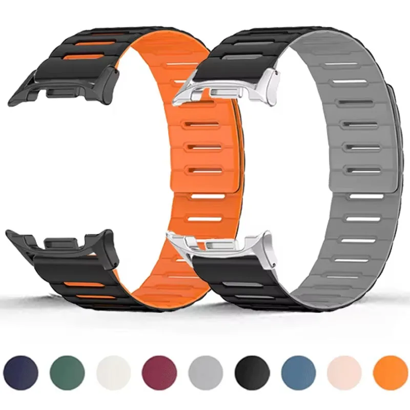 Magnetic Band for Samsung Galaxy Watch Ultra 2 Strap 47mm Sport Silicone Bracelet Correa Galaxy Watch 9 8 8 Classic 40mm 44mm