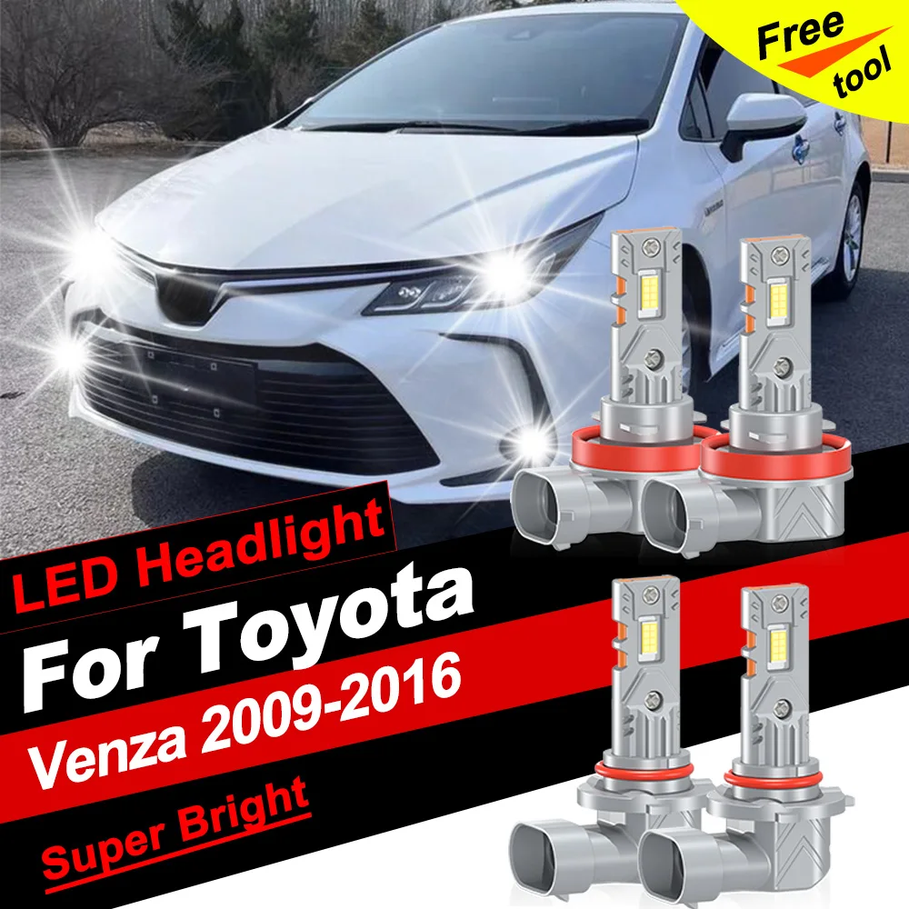 

30000LM Car LED Headlight 6000K White CSP Chips High Low Beam Headlamp 12V For Toyota Venza 2009-2014 2015 2016 Plug and Play