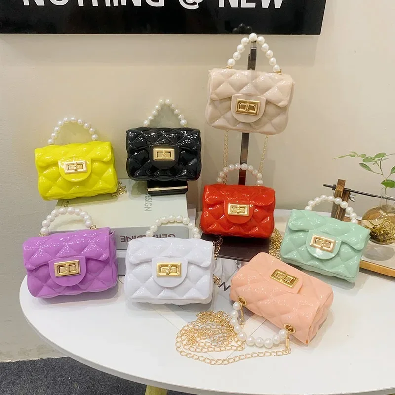 New Fashion Kids PU Leather Crossbody Bags Girls Heart Shoulder Bags Children Mini Coin Purses Jelly Bag Kids Handbag Gifts
