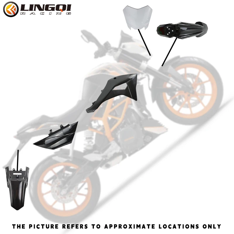 LINGQI RACING Plastic Fender Mudguard Faring Kit Body For KAYO TS50 TS 50 CRF50 Pit Dirt Bike Moto Motorcycle Accessories