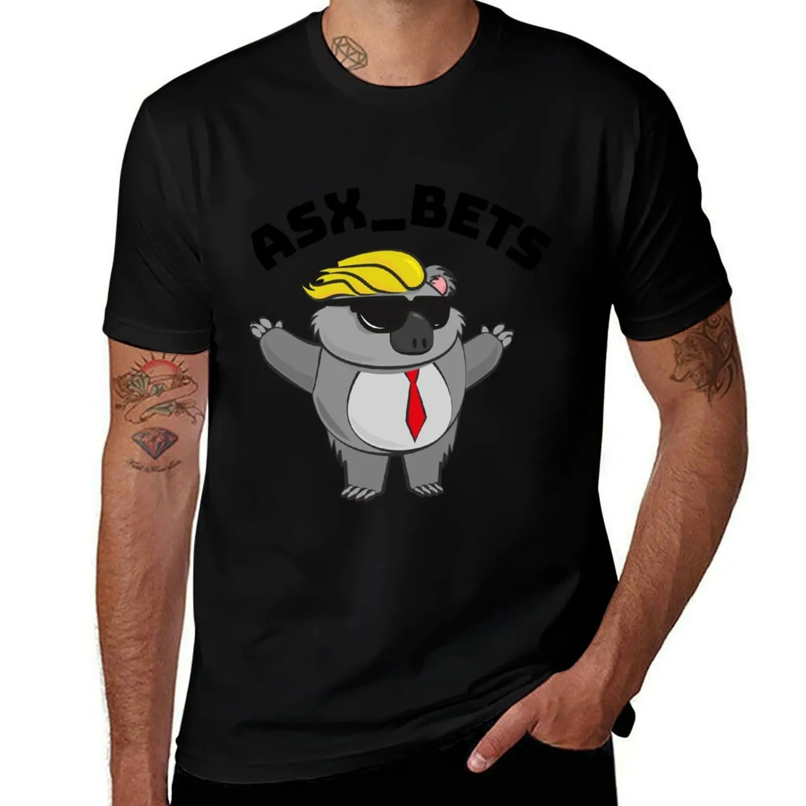 The ASX_bets Koala With ASX_Bets title T-Shirt t shirt men 100% cotton luxury brand man graphic t shirt T-Shirt
