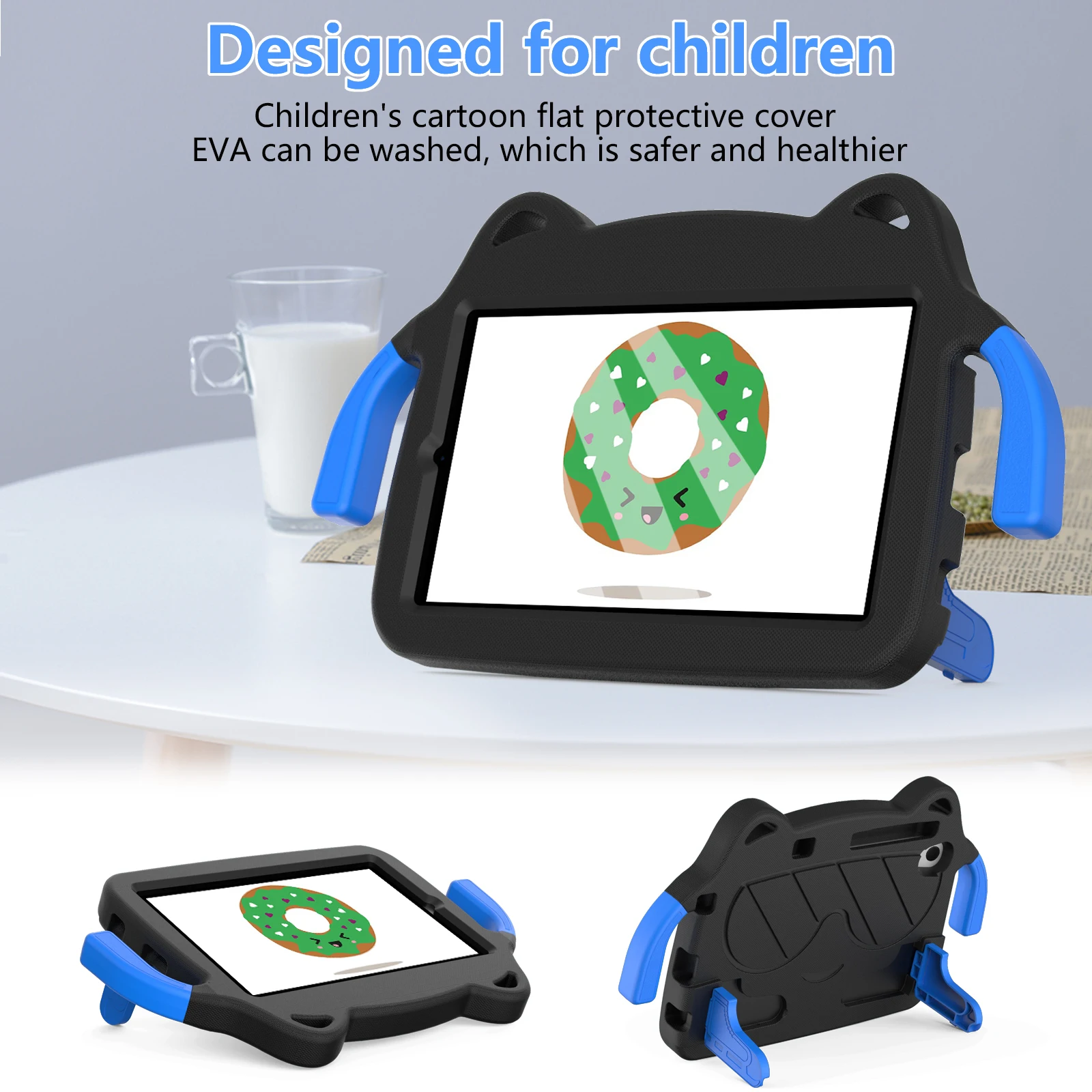 For Lenovo Tab M8 2024 TB-300FU TB-300XU 3th 8506F 2th Tablet Case Non-toxic EVA Foam Shockproof Stand Tablet Cover for Kids