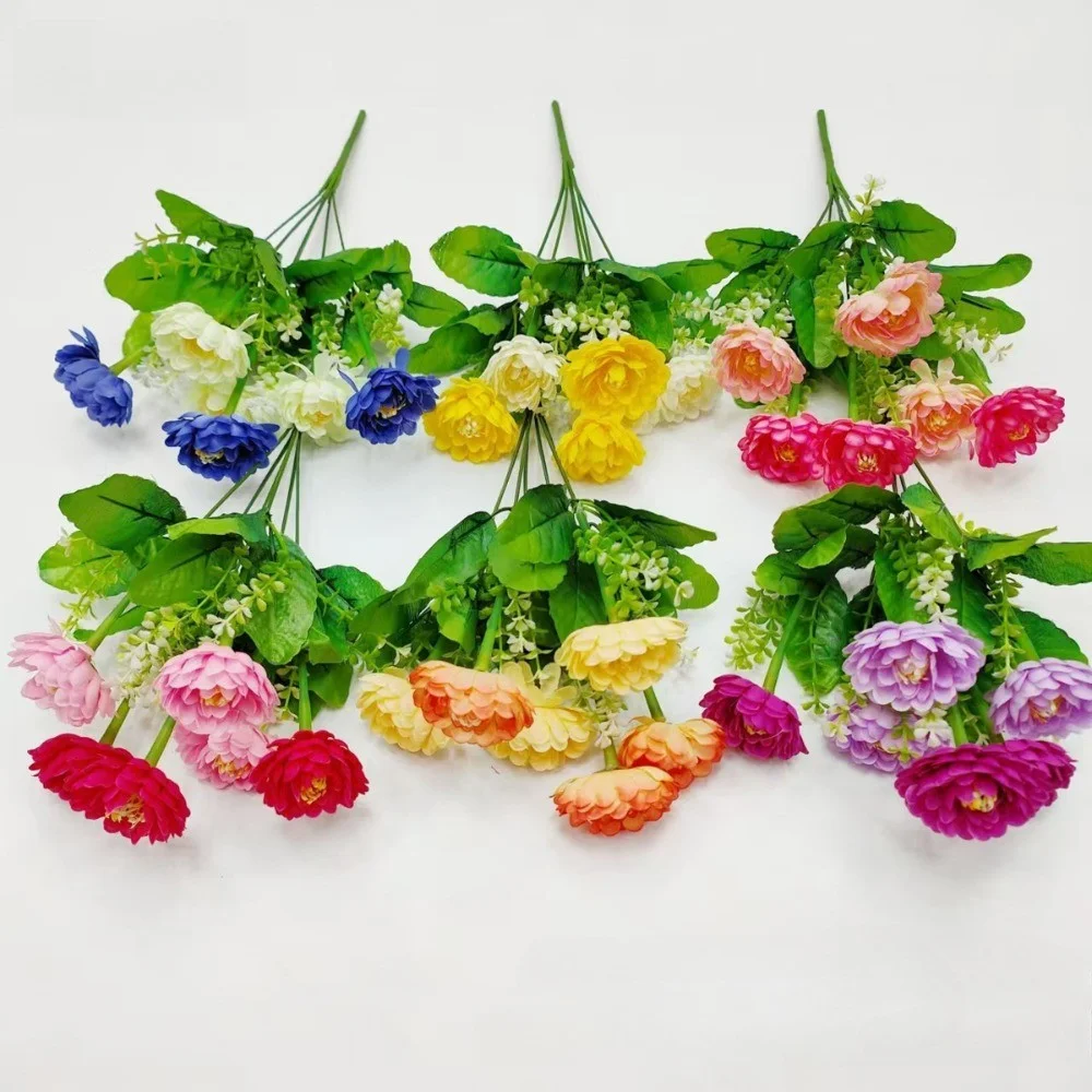 

Искусственные цветы, букет, растения, голова, весенний снег, лотос, европейское украшение для дома, имитация одиночного искусственного цветка, украшения для дома