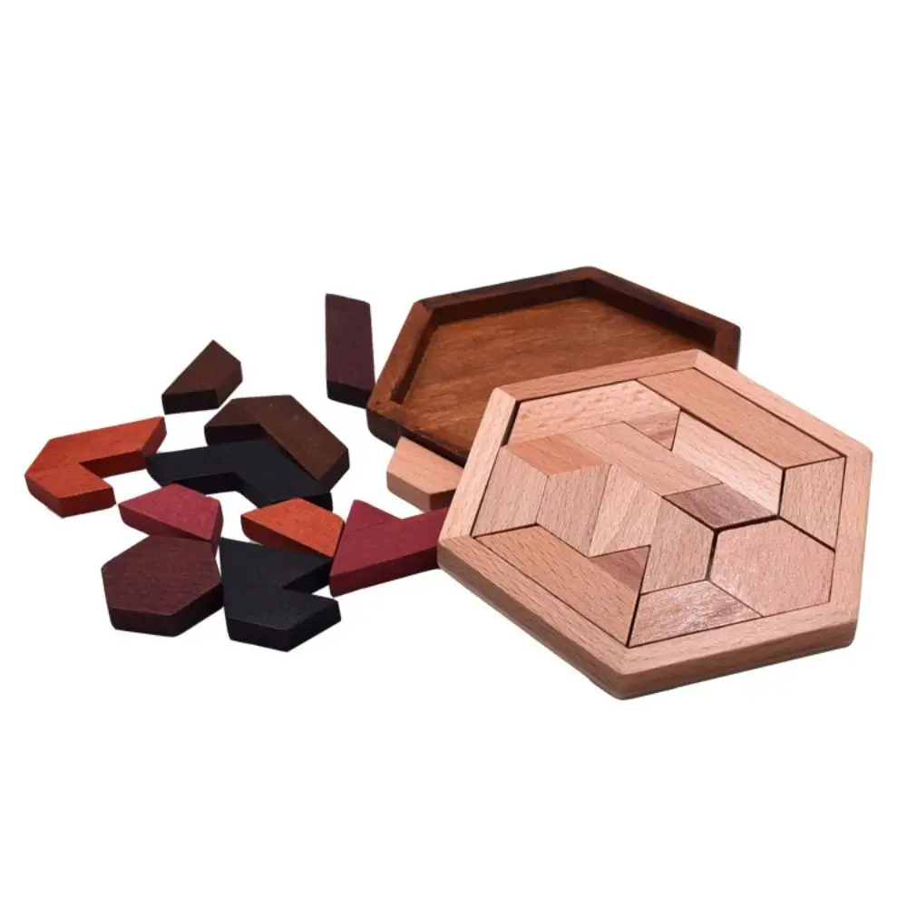 Engraçado montessori tangram inteligência brinquedo seguro pai-filho tempo iq jogos quebra-cabeça brinquedos educativos de madeira crianças adultos