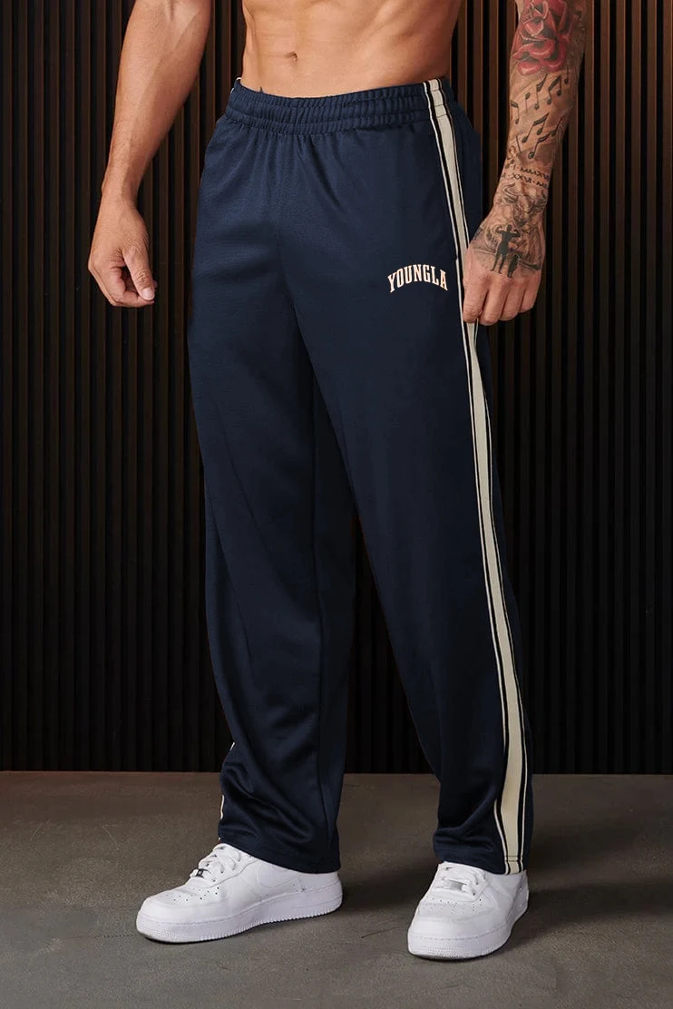 Pantalones de chándal de estilo americano para hombre, Jogger, gimnasio, deportes, Fitness, estampado, pantalones de cintura media, pantalones casuales de moda y a la moda, nuevo