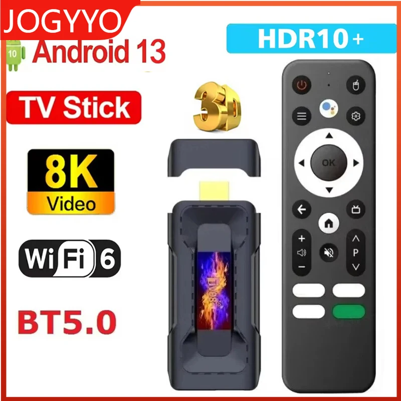 TVスティック Android 13 USB 3.0 WIFI6 TV98 RK3528 HD 8K H.265 2.4G&5G Wifi BT音声リモコン 4Kストリーミング ATVスマートTVボックス 2GB 16GB