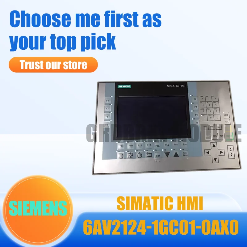 Novo Painel IHM Industrial Original Siemens 6AV2124-1GC01-0AX0 KTP700 Comfort 7'' Touch & Teclado Combinado