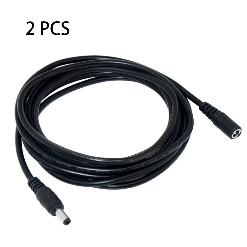 2 قطعة 10 متر كابل تمديد الطاقة DC12V 5.5 مللي متر * 2.1 مللي متر موصل تمديد الحبل مهايئ الرافعة المكونات الخارجية كابل الطاقة الأسود الكاميرا