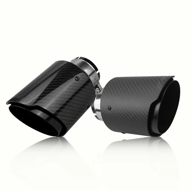 a piece Carbon fiber black exhaust pipe for car muffler modify black tail tips