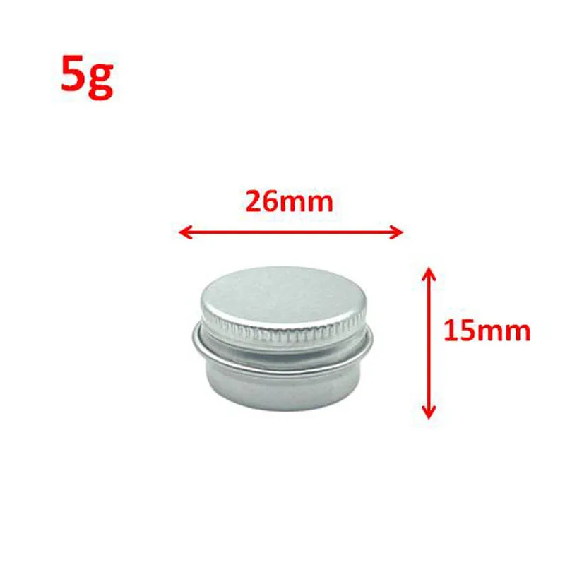 10 Stuks 5g 10g 15g 20g 30g 50g Lege Zilveren Aluminium blikken Blikjes Schroef Top Ronde Kaars Spice Blikken Blikjes met Schroef Deksel Containers