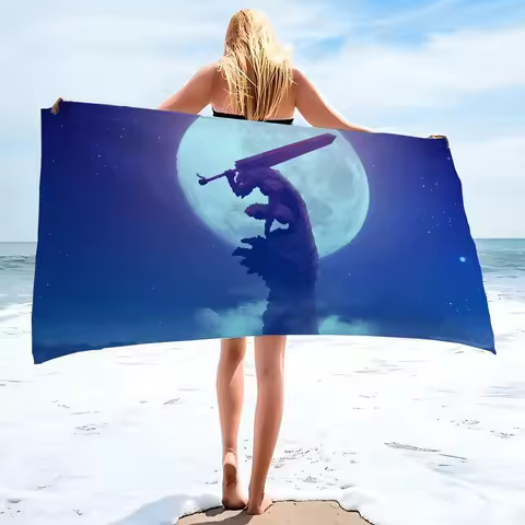1pc B-Berserk Towel Children's Beach Towel Summer Swimming Shower Towel Bathroom Supplies