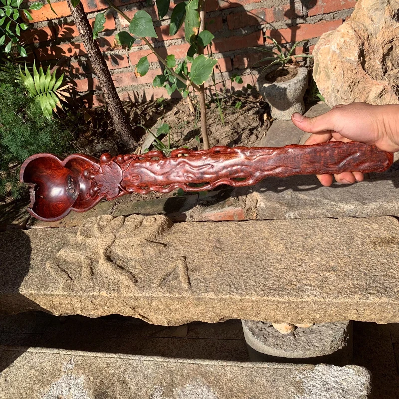 

Small leaf red sandalwood creative big gourd scoop hand piece collection decoration