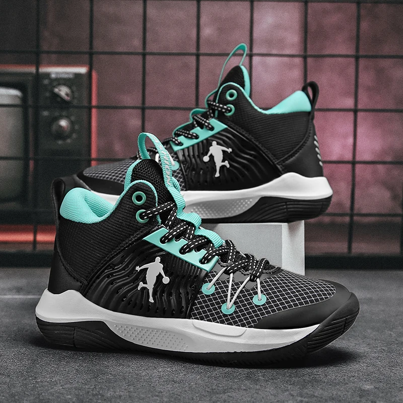 New Children Fashion Basketball Shoes Non-slip Unisex Girls Sport Anti-slippery Breathable Trainers Basket Lightweight Casual