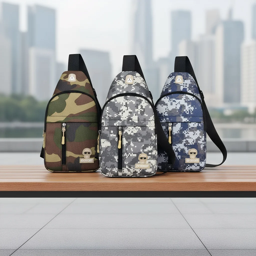 

​ ​ Мужская регулируемая нагрудная сумка - сумка через плечо Оксфорд для альпинизма и велоспорта на открытом воздухе ​ ​