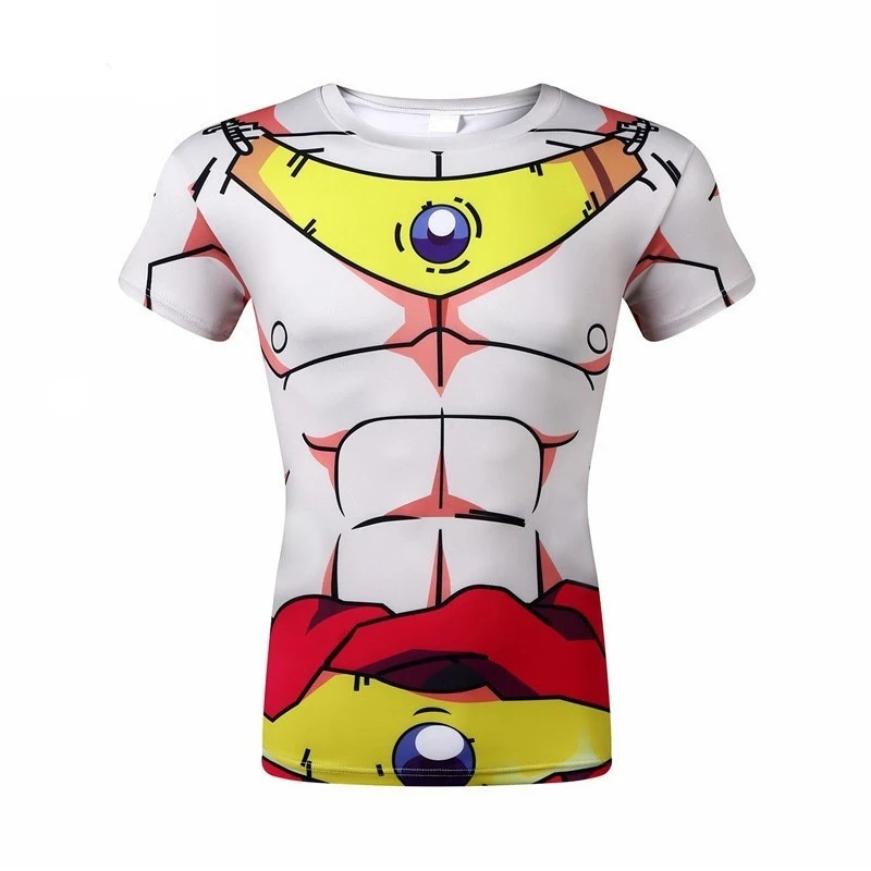 Sportwear Dragon Ball T Shirt Battle Suit Homme Compression Costume Vegeta Men Tshirt Shorts Tights Son Goku Fitness Leggings