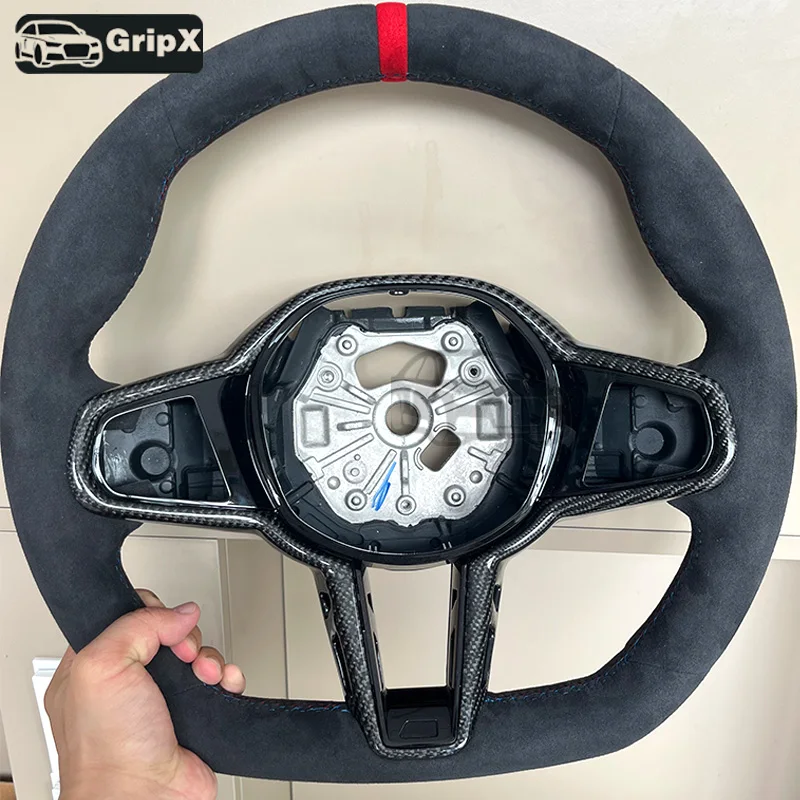 CS لسيارات BMW 3 4 5 سلسلة G20 G21 G80 G81 G22 G23 G26 G30 G32 G87 G80 جلد نابا عجلة قيادة رياضية مناسبة #1