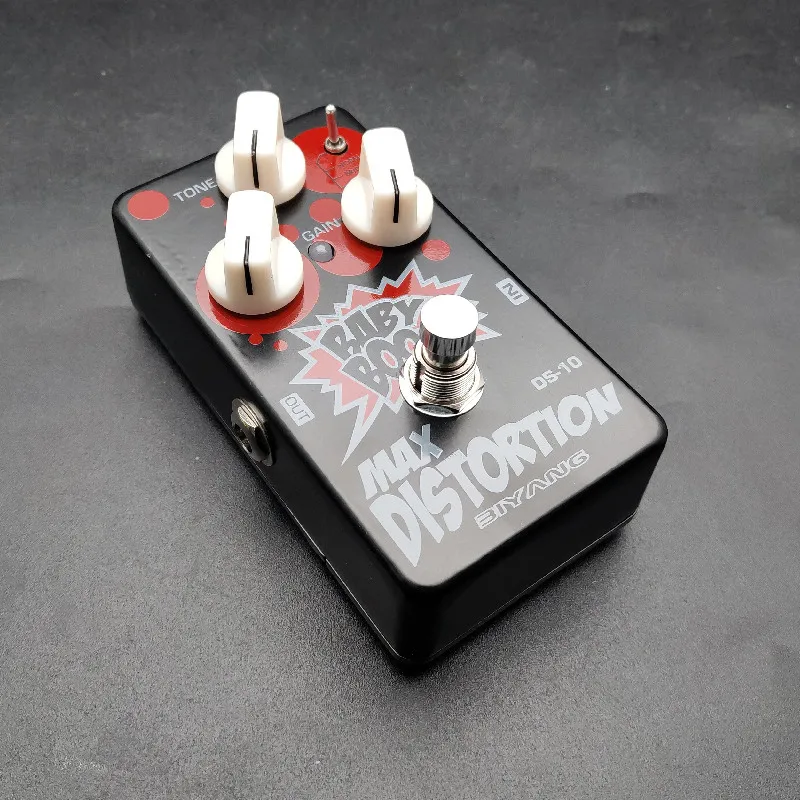 Biyang Baby Boom DS-10 Three Modes Electric Guitar Bass Pedal Max Distortion Effect pedal True Bypass with Pedal Connector