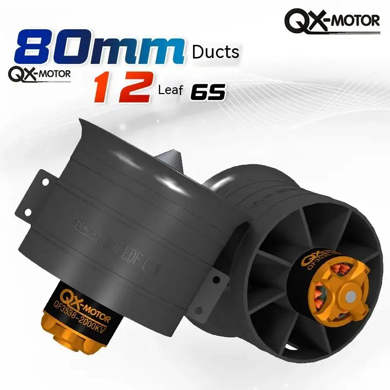 

Qunxi 80mm 6s 12 Leaf Brushless Motor Aircraft Model Culvert Fixed Wing Multi-axis Unmanned Aerial Vehicle 2000kv 120a