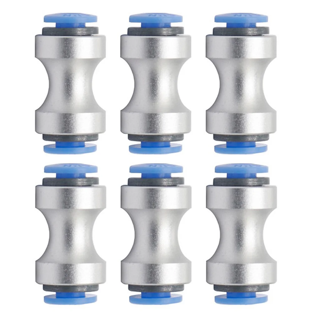 6 Pack PTFE Feed Tube Connectors Compatible With For Bambu Lab P1P P1S X1 X1C X1E 3D Printers Metal Feed Pipe Joint