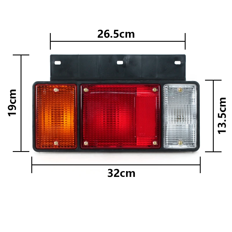 Parachoques trasero para camión, luz de freno de estacionamiento trasera, lámpara reflectora de señal de calentamiento, 12V, para Isuzu NPR ELF NKR