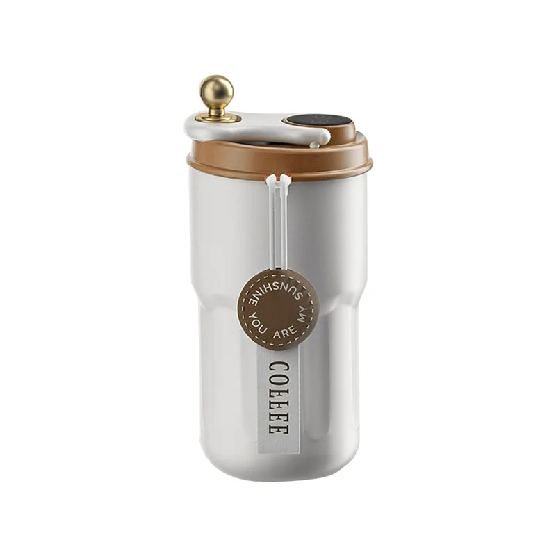 N10R-420ML Digital Smart Coffee Insulation Cup Stainless Steel Led Temperature Display Thermos Bottle Car Vehicle Mug Durable Br