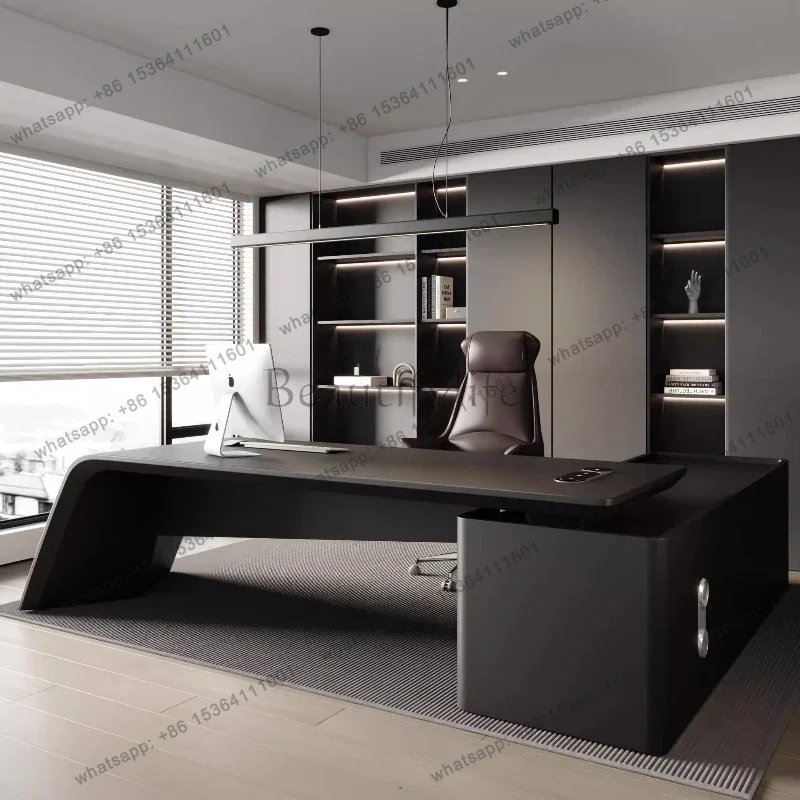 Nordic With Drawers boss computer desk high-end atmospheric office desk Luxury study Gaming desk