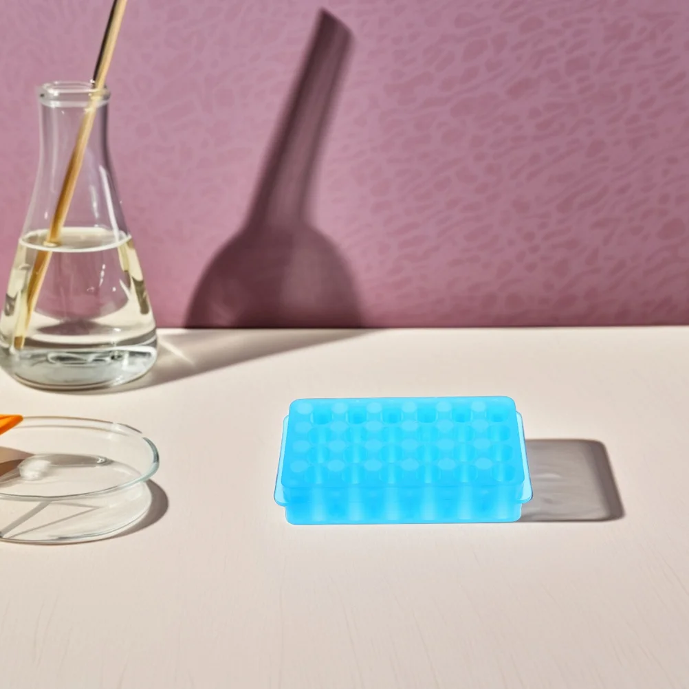 

2pcs Laboratory Test Rack Acid Resistant Durable Plastic Multifunctional Lab Tube Stand With Numbered Slots For Sample