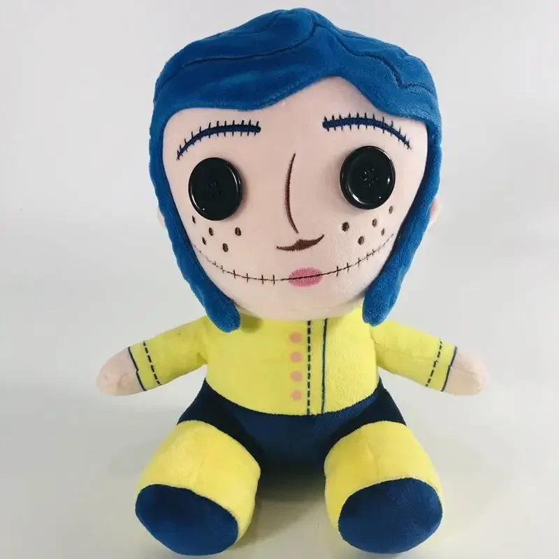 New 25cm Coraline Plush Stuffed Doll Toy Cartoon Figure Soft Pillow Cute Collection Dolls Kawaii Ornament Kids Toy Birthday Gift