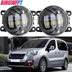 High Quality Fog Lamp Fog Light LED Front Fog Lights For Peugeot Partner Tepee 2008- Car Styling Round Bumper Halogen Fog Lamps