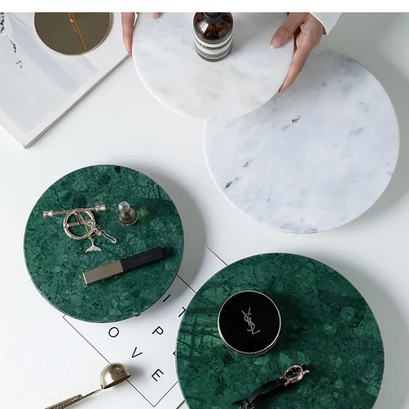 Marble Round Foot Cake Dessert Afternoon Tea