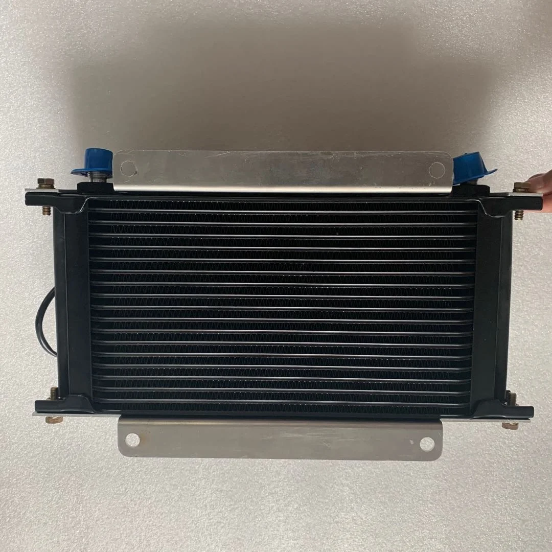 Transmission racing tuning auto parts aluminum radiator 19 row hydraulic Oil Cooler with fan