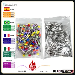 100pcs Dental Prophy Brushes Polishing Polisher Disposable Latch type Mixed color Plat Used for stain removal and polish