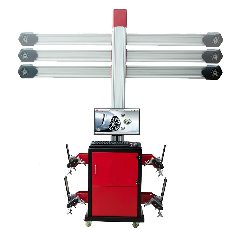 Automatic lifting type wheel alignment machine full set single screen tyre alignment machine  with dual measurement