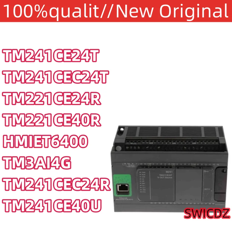 100% New Original TM241CEC24T  TM221CE24R  TM221CE40R TM241CEC24R TM241CE40U TM241CE24T TM3AI4G HMIET6400