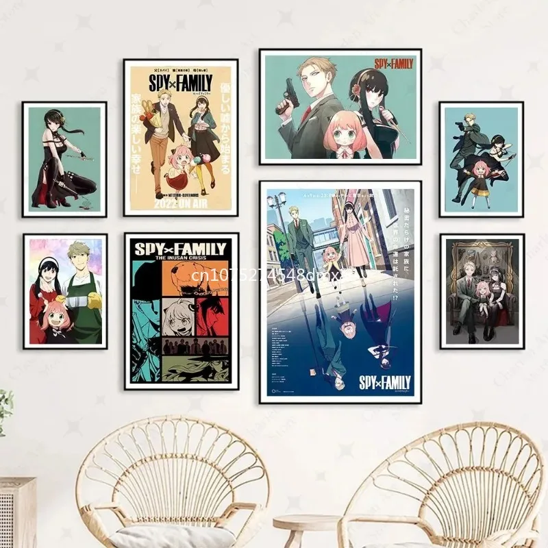 Anime Spy X Family Poster Canvas Painting Bar Coffee Shop Wall Decoration Cafe Living Room Home Decor Wall Sticker Picture Print