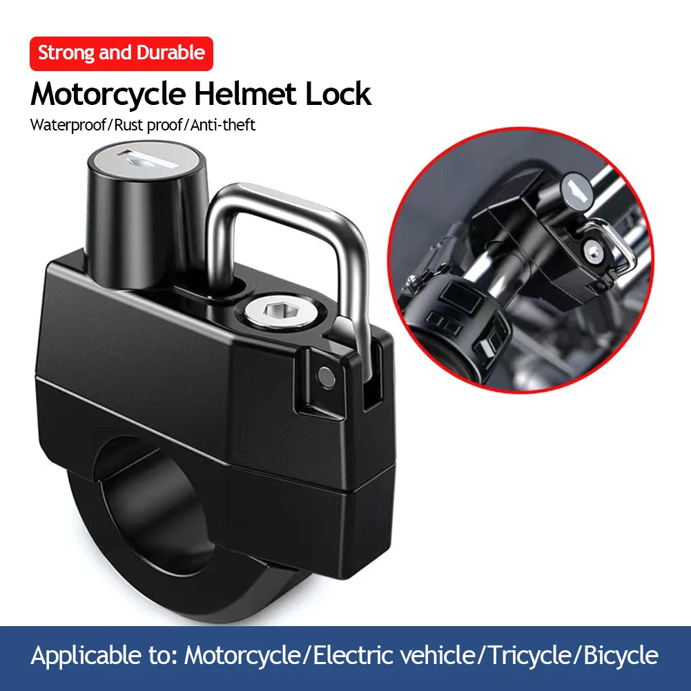 

Motorcycle Helmet Lock Durable Waterproof Portable Anti-theft Security Safety For Handlebar Locking Cycling Equipment