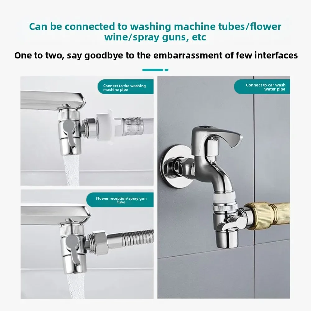 

Faucet1/2'' Switch Adapter Kitchen Sink Splitter Diverter Valve Water Tap Connector For Toilet Bidet Shower Bathroom Accessories