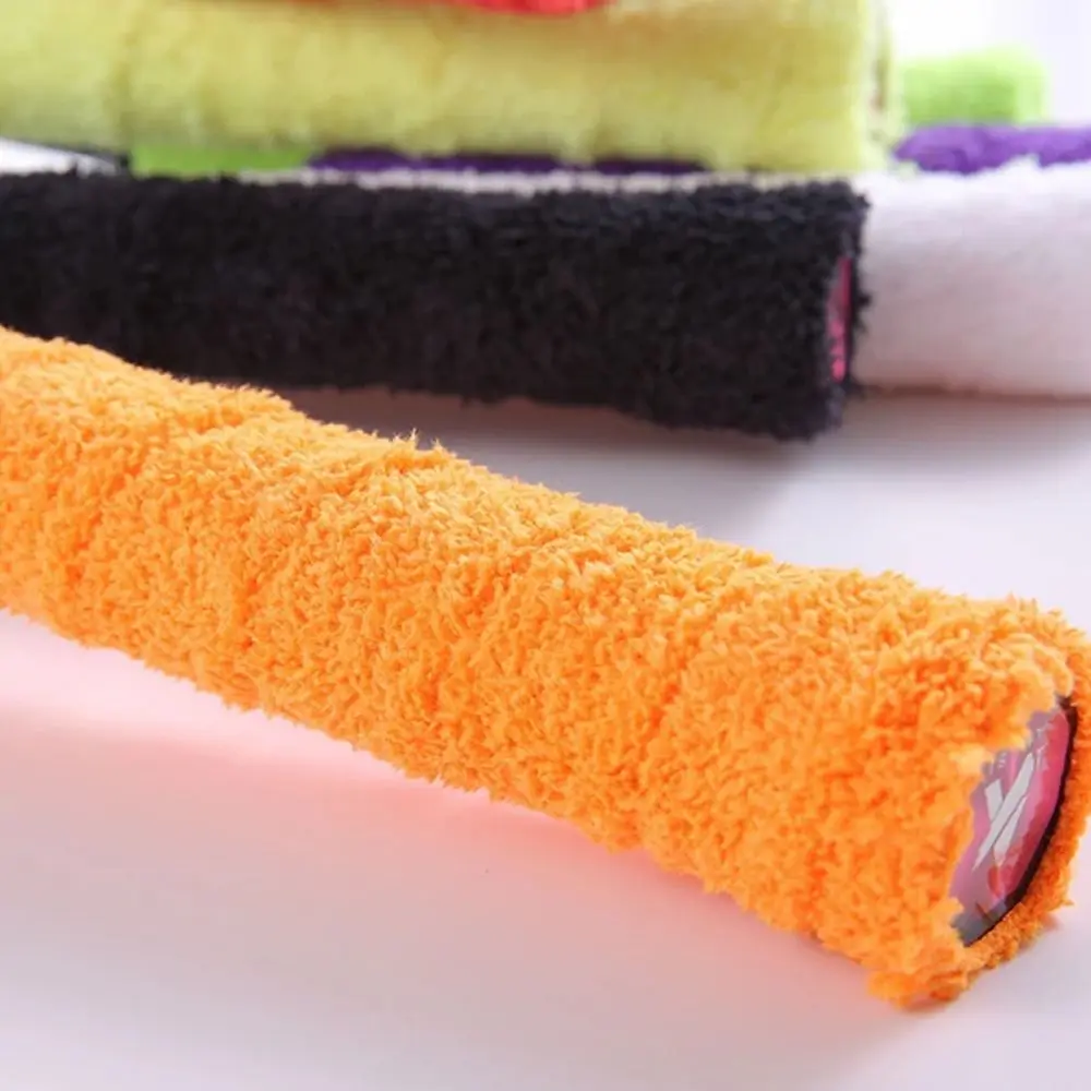 الملونة مضرب بدمنتون Overgrip 10 متر طول المضادة للانزلاق منشفة التنس قبضة اليد امتصاص العرق الجاف يشعر الصيد رود التفاف حزام