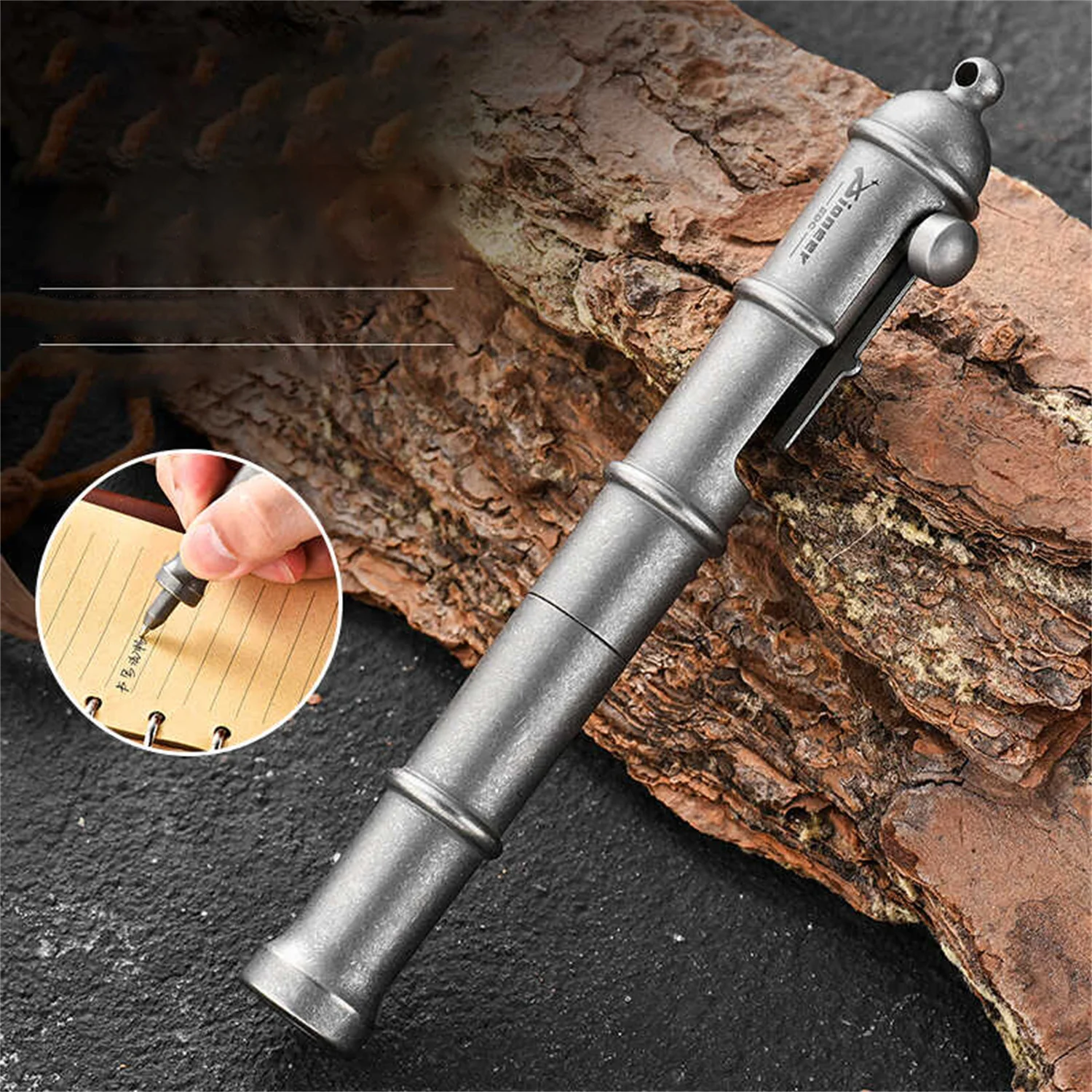 TC4 Titanium Tactical Pen EDC Retro Gun- Bolt Neutral G2 Signature Pen Personalized Stationary