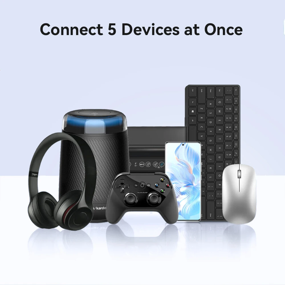 Elough Adattatore Bluetooth USB Dongle wireless Bluetooth 6.0 per PC Windows 11/10/8.1 Ricevitore trasmettitore Bluetooth USB per mouse