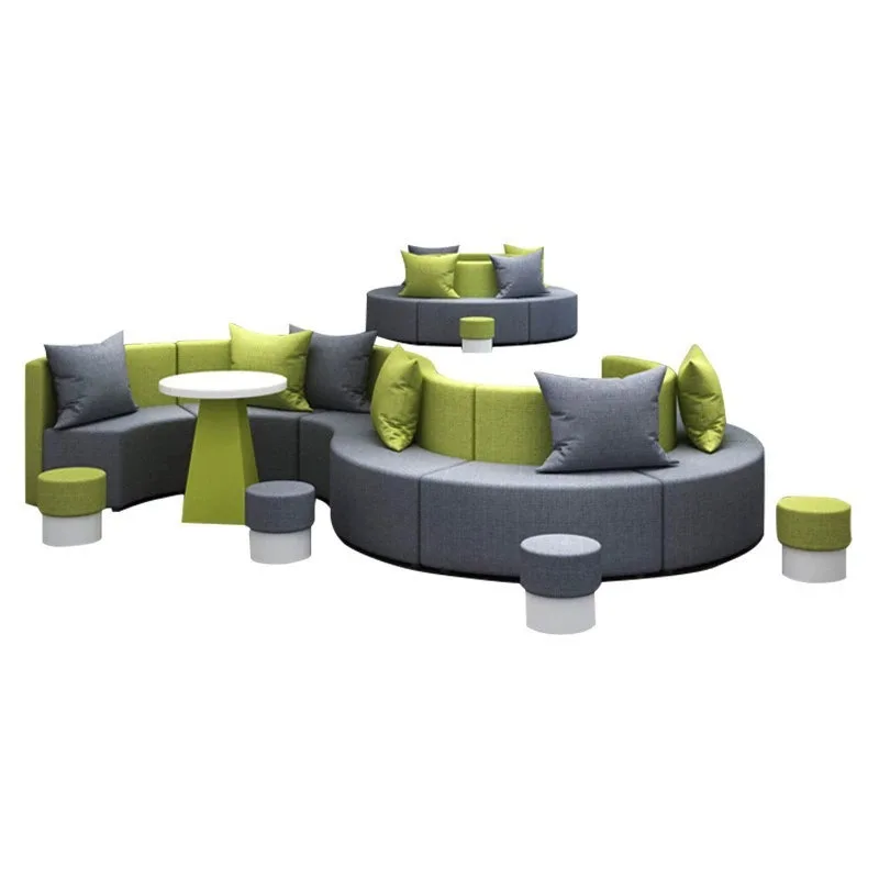 Modern simple S-shaped creative sofa, leisure and waiting sofa combination in public places, shopping mall company rest area