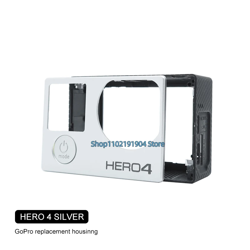 Оригинальная задняя крышка для GoPro Hero 4, серебряные аксессуары для экшн-камеры, рамка для экрана