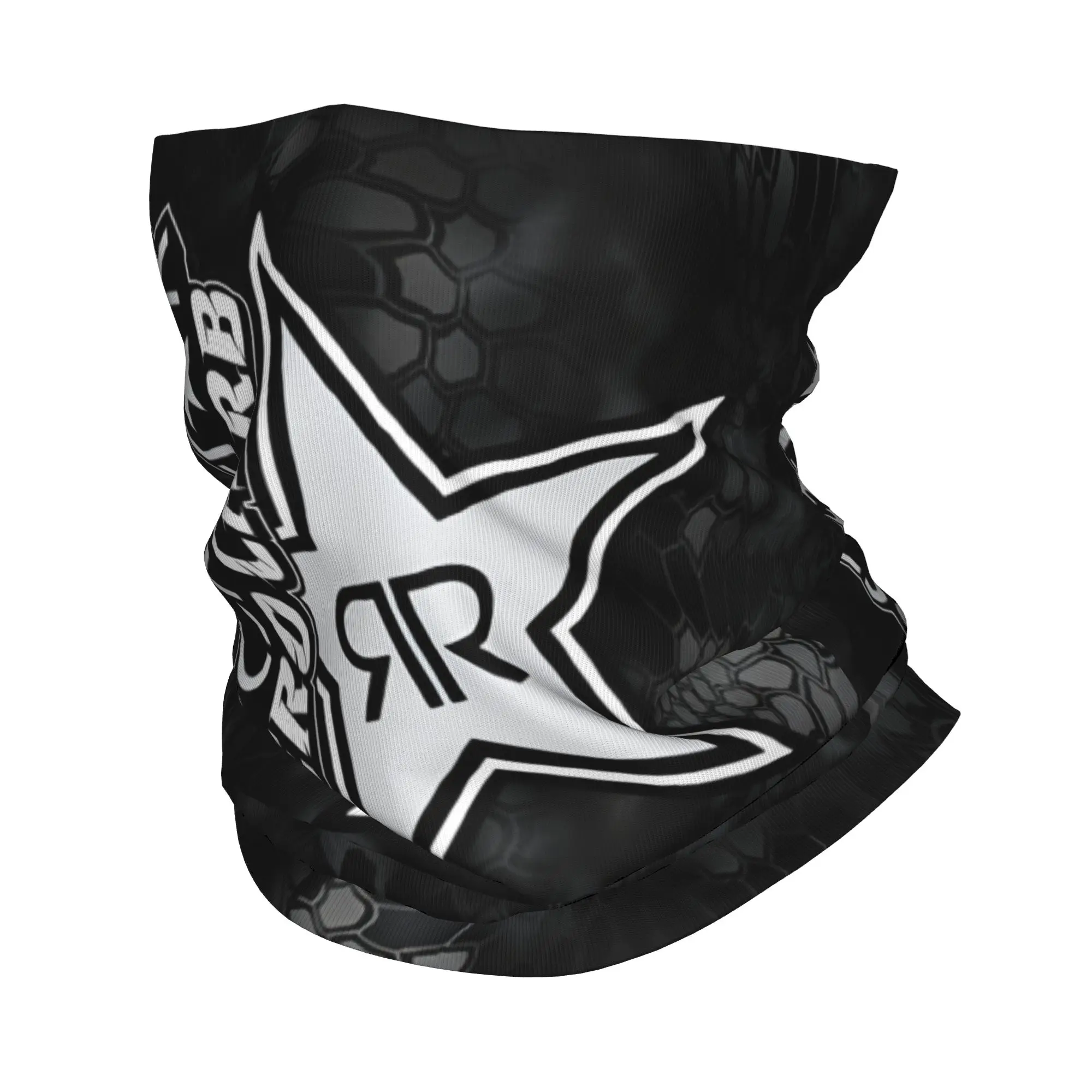 Diadema personalizada con diseño de estrellas y escamas de serpiente, calentador de cuello para invierno, bufanda de tubo para caza y esquí, Bandana para la cara de la piel, polaina