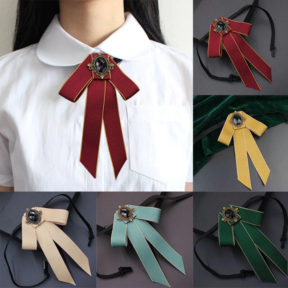 

Unisex Bow Tie New Retro Adjustable Brooch Accessories Banquet Necktie