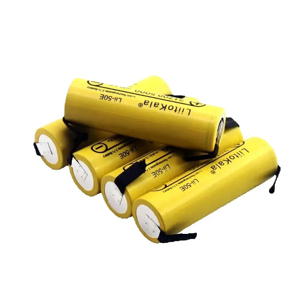 1-10 SZT. LiitoKala 21700 5000mAh 3.7V 40A Lii-50E-N Ochroniona Bateria Litowo-jonowa z Niklem do Ponownego Ładowania + DIY Nikel Wysoka Pojemność — zdjęcie produktu 3