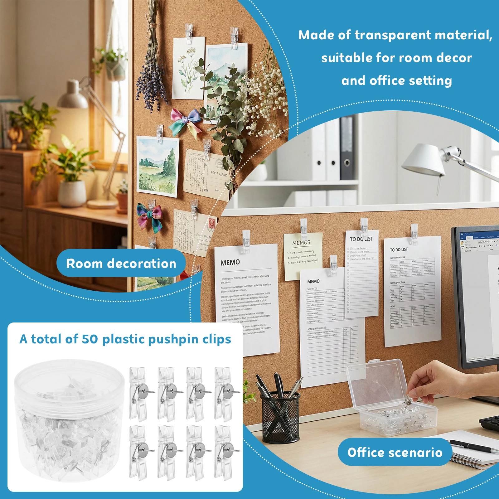 คลิปหนีบกระดาษแบบใส 50 ชิ้น สำ - Office Furniture Online บทวิจารณ์และราคา