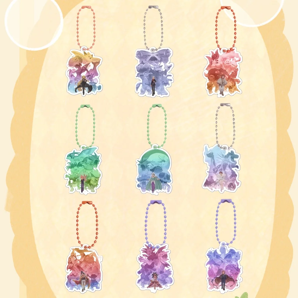 

For Pokemon Gary Oak Leon Cynthia Diantha Steven Stone Acrylic KeyChain Collection Decoration Pendant Festival Gift Ornament