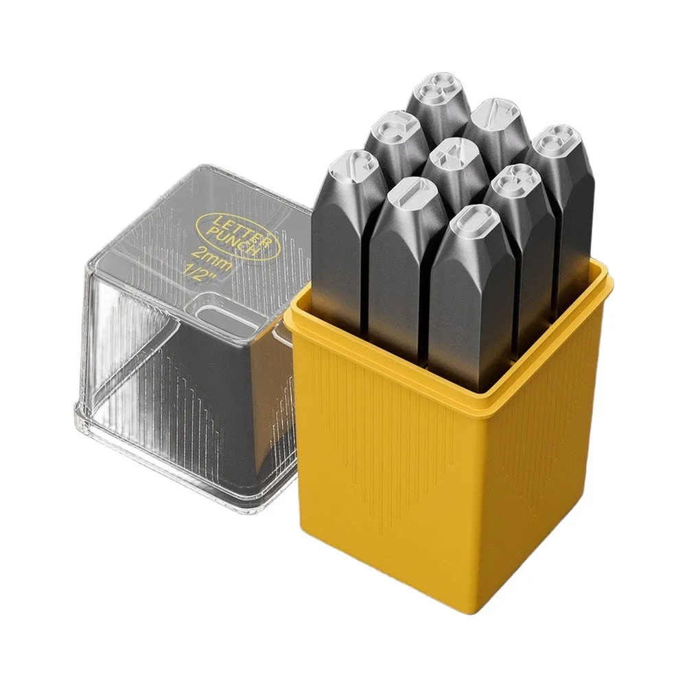 Steel Letter Number Stamp Set 0-8 Industrial Grade for Metal Wood Leather Stamping 1.5 mm to 5 mm Size Options