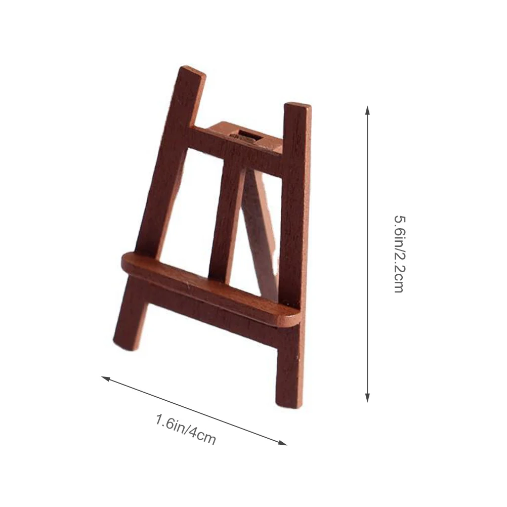 5-teiliges Mini-Staffelei-Modell, Miniatur-Tafel-Ornament, Holzdekor, Szene, Zubehör für Kinder