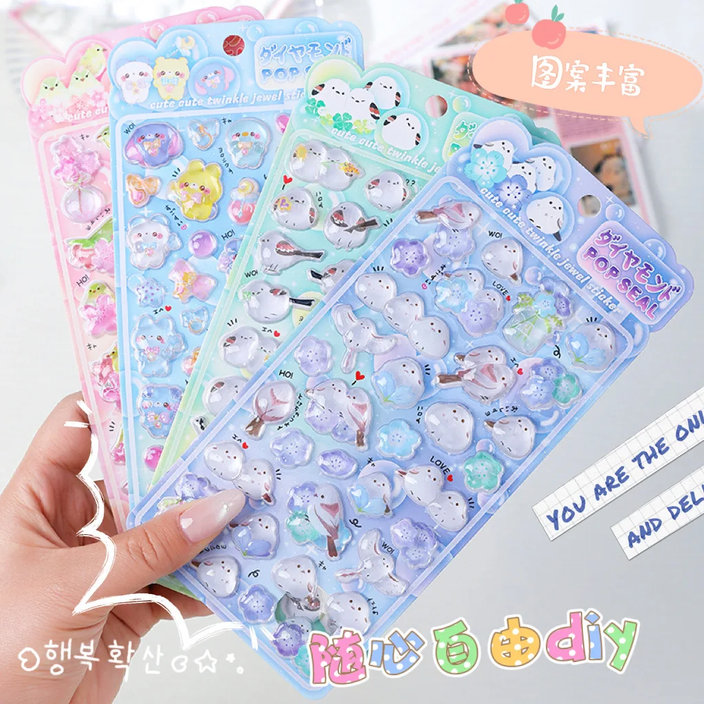 

Cute Sparrow 3D Embossed Solid Stickers Lovely Animal Bird Waterproof DIY Decorative Decals for Kids Craft Phone Journal